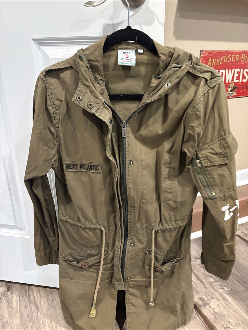 Nordstrom Olive Green Hooded Anorak Jacket